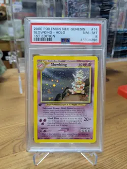 Pokemon TCG Slowking Holo Swirl 1st Edition Neo Genesis 14/111 PSA 8 NM - MT - Image 1