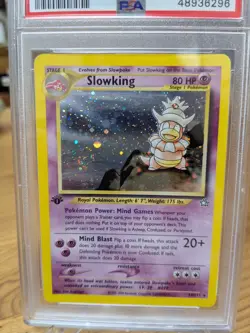 Pokemon TCG Slowking Holo Swirl 1st Edition Neo Genesis 14/111 PSA 8 NM - MT - Image 2