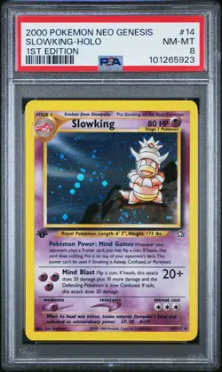 Slowking - Holo - 1st Edition PSA 8 - Neo Genesis - 2000 - #14/111 - Pokemon - Image 1