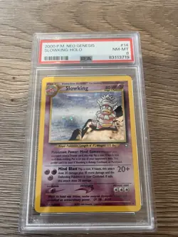 Pokemon Neo Genesis 14/111 Slowking Unlimited PSA 8 Near Mint Holo 🌀 SWIRL 🌀 - Image 1