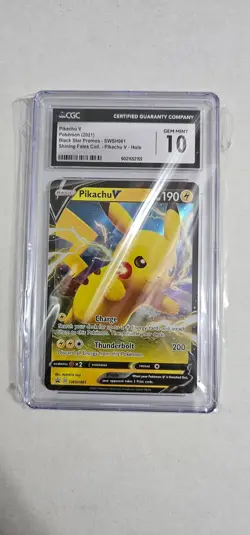Pokemon PIKACHU V SWSH061 Black Star Promo CGC 10 Gem Mint - Image 1