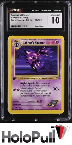 Pokemon TCG 2000 Gym Heroes - 1st Ed. Sabrina's Haunter #58/132 - Image 1