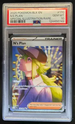 2025 Pokemon SV Black Bolt N's Plan Special Illustration Rare #170/086 PSA 10 - Image 1