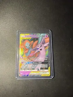 Espeon and Deoxys GX 72/236 Unified Minds Tag Team Ultra Rare Pokemon TCG Card - Image 1