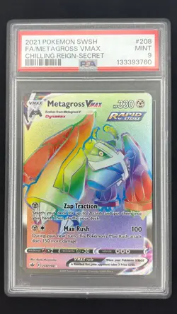Metagross VMAX 208/198 - Chilling Reign - Graded PSA 9 MINT Pokemon Card - Image 1