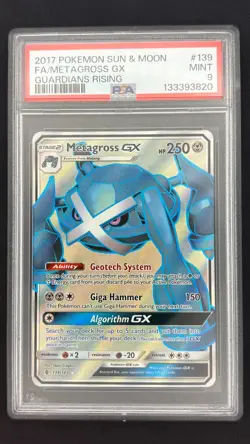 Metagross GX 139/145 - Guardians Rising - Graded PSA 9 MINT Pokemon Card - Image 1