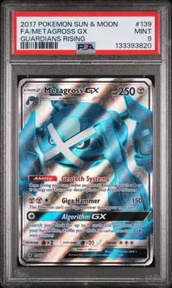 Metagross GX 139/145 - Guardians Rising - Graded PSA 9 MINT Pokemon Card - Image 3
