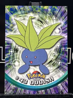Oddish #43 1998 Topps Pokemon TV Animation Edition Blue Logo Pokemon Card - Image 3