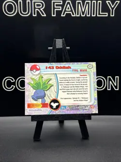 Oddish #43 1998 Topps Pokemon TV Animation Edition Blue Logo Pokemon Card - Image 4