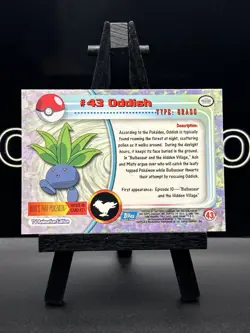 Oddish #43 1998 Topps Pokemon TV Animation Edition Blue Logo Pokemon Card - Image 5