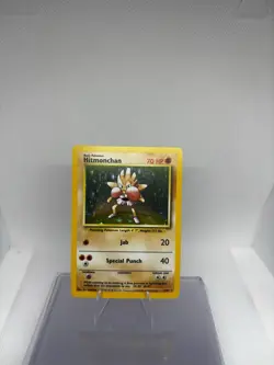 Pokemon TCG Hitmonchan Base Set Holo Unlimited Rare Card 7/102 LP Condition - Image 1
