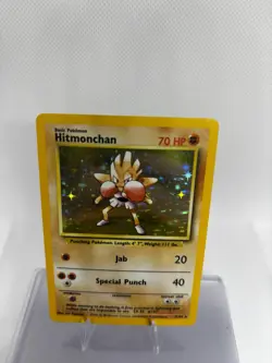Pokemon TCG Hitmonchan Base Set Holo Unlimited Rare Card 7/102 LP Condition - Image 2