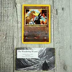 POKEMON CARD Entei Reverse Holo Foil #34 BLACK STAR PROMO Lightly Played - Image 1
