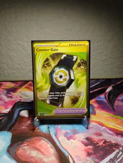 Full Art Pokemon Card: Counter Gain 249/191 Surging Sparks Ultra Rare - Image 1