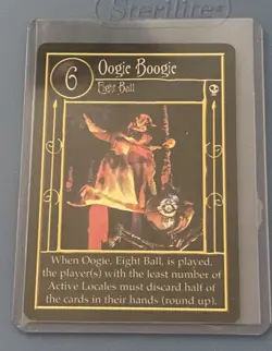 neca nightmare before christmas tcg Ultra Rare Foil Card oogie boogie eight ball - Image 1