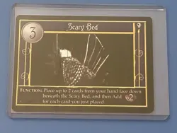 neca nightmare before christmas tcg Ultra Rare Foil Card Scary Bed - Image 1