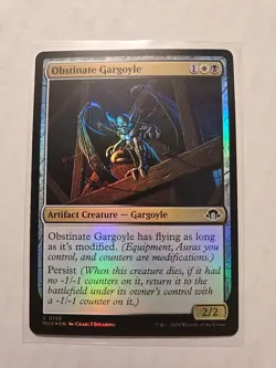 Obstinate Gargoyle (Foil) - Modern Horizons 3 - LP - Common - Artifact Creature - Image 1