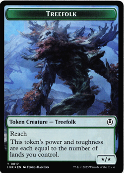 Treefolk / Emblem Wrenn and Seven Dbl-Sided FOIL Token Innistrad Remastered MTG - Image 3