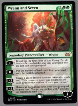 Wrenn and Seven 0207 Non Foil Mythic Duskmourn MTG Near Mint pack fresh - Image 1