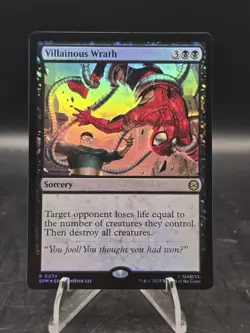 Villainous Wrath 0074 Foil Rare Marvel's Spider-Man MTG NM - Image 1