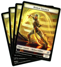 x4 Human Soldier / Lander (0007) Double-Sided Token - Edge of Eternities - MTG - Image 1