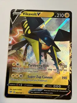 Pokemon TCG Vikavolt V Darkness Ablaze 060/189 Holo Ultra Rare - Image 1