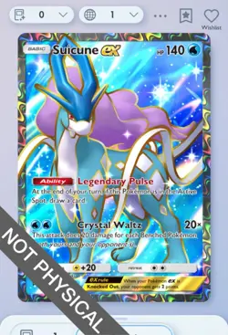 Pokemon TCG POCKET - Suicune Full Art 2⭐, Secluded Springs, English - Image 1
