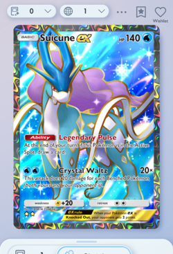Pokemon TCG POCKET - Suicune Full Art 2⭐, Secluded Springs, English - Image 3