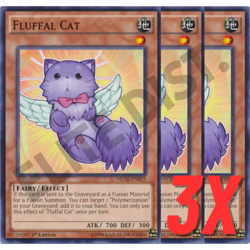 Yugioh Fluffal Cat (NECH-EN019) 1st Edition (NEAR MINT) (3X) - Image 1