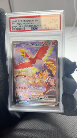Ethan's Ho-Oh EX 230/182 Pokemon Card PSA 10 English 2025 Destined Rivals TCG - Image 2