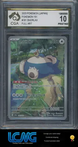 CGA Graded 10 Pokemon TCG SV2a: Pokemon Card 151 #181/165 Snorlax D2P - Image 1