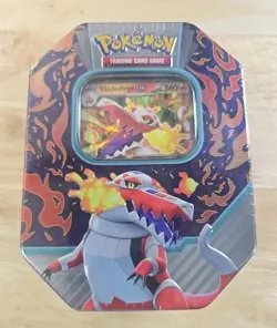 Sealed Pokemon TCG Paldea Partners Tin featuring Skeledirge EX NEW-4 packs incl. - Image 1