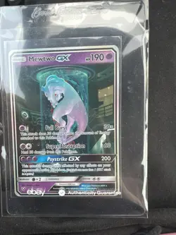 Pokemon TCG Mewtwo GX Secret Rare Shining Legends Card 76/73 Near Mint Condition - Image 1