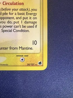 2006 Pokemon MANTINE Ex Dragon Frontiers REVERSE HOLO Rare STAMPED Card 20/101 - Image 4