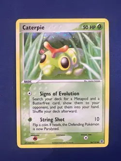 Caterpie 56/112 FireRed & LeafGreen Reverse Holo NM Vintage Pokemon Card - Image 1