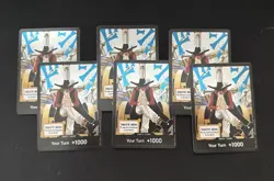 One Piece The Azure Sea’s Seven OP14 Dracule Mihawk Don!! Card English Lot Of 6 - Image 1