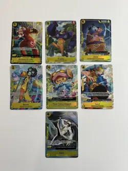 ONE PIECE TCG ST29 Egghead Promo Full Art Card Lot of 7 NM - Image 1