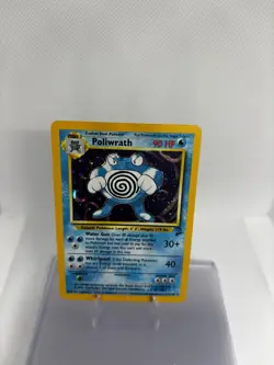 Poliwrath Base Set 2 Holo Rare Pokemon TCG Card 15/130 Unlimited Edition LP - Image 2