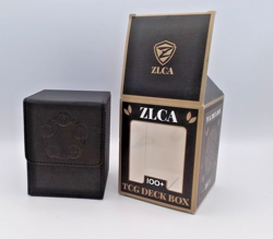 ZLCA TCG Deck Box 100+ Cards Magnetic Flip Case Black Purple Lined NEW - Image 2