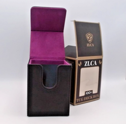 ZLCA TCG Deck Box 100+ Cards Magnetic Flip Case Black Purple Lined NEW - Image 4