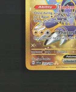 Miraidon ex 253/198 Scarlet & Violet Gold Secret Rare Holo Pokemon Card NM - Image 5