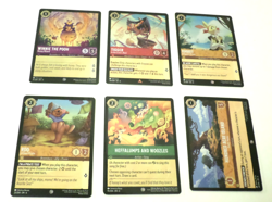 Disney Lorcana Theme Lot - Winnie The Pooh Theme Cold-Foil Lot of 6 Cards - Image 1