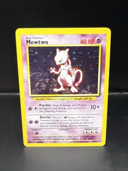 Pokemon Mewtwo 10/102 Holo Rare Base Set 1999 Pokemon Card E - Image 3