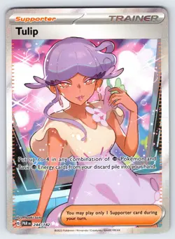 Tulip 244/182 2023 S&V Paradox Rift Pokemon Card TCG Full Art Trainer Nm - Image 1