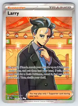 Larry 235/182 2023 Paradox Rift Pokemon Card TCG Nintendo Full Art Trainer - Nm - Image 1