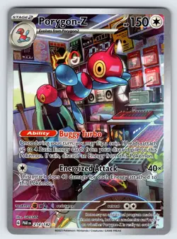 Porygon-Z 214/182 Paradox Rift Pokemon Card TCG Illustration Rare Full Art - Nm - Image 1