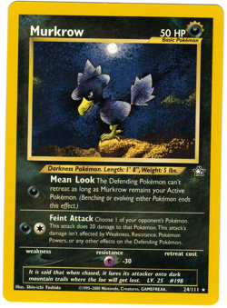 Murkrow 24/111 Neo Genesis Regular Rare Vintage Pokemon Card - Image 1
