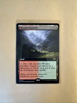 MTG Wooded Foothills MH3 0467 R NM Regular Extended Art - Image 1