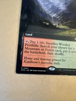 MTG Wooded Foothills MH3 0467 R NM Regular Extended Art - Image 3