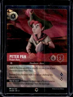 2025 Disney Lorcana Peter Pan Pirate's Bane Enchanted 215/204 - Image 1